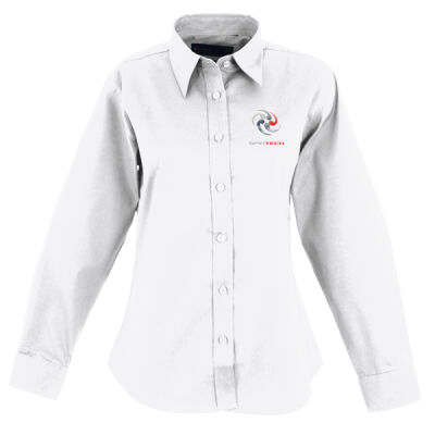 SpinTech Ladies Pinpoint Oxford Full Sleeve Shirt Thumbnail